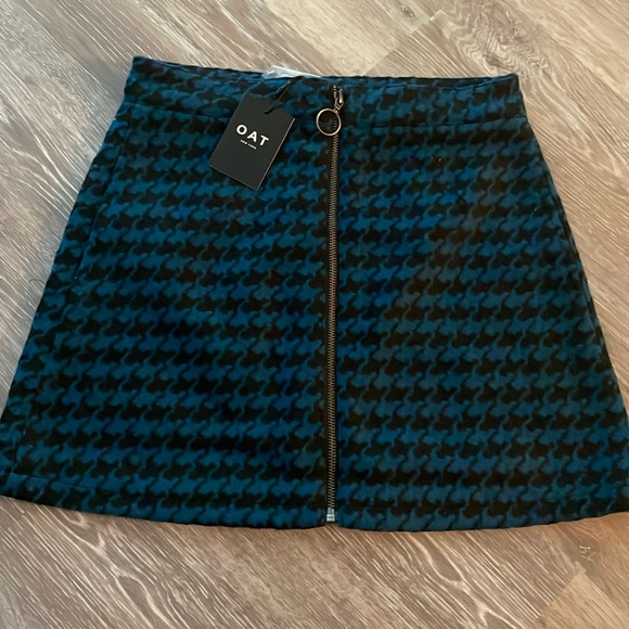 OAT NY - houndstooth dress skirt with front zipper - NWT size 25 - Picture 1 of 5
